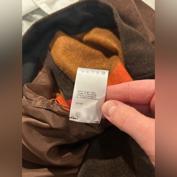 AKRIS Wool Color Block Skirt / Size 6 / - Picture 9 of 10